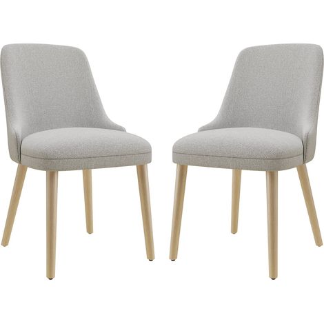 COLAMY Esszimmerstühle 2er Set mit Hoher Rückenlehne – Vintage Chic Stil, Komfortable Sitzfläche, Ideal für Küche und Esszimmer, Grau