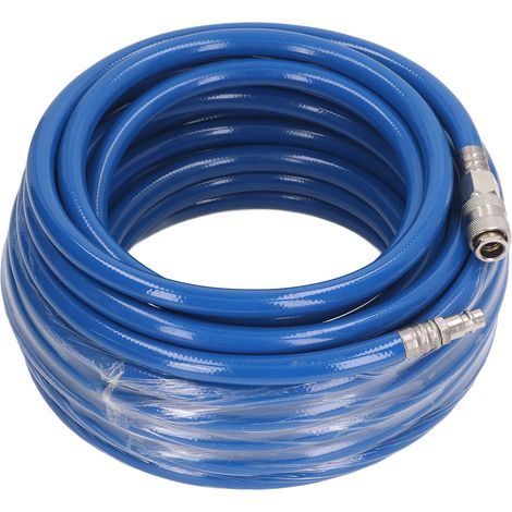 Tuyau d'air 15m flexible léger PVC haute pression, tube pneumatique avec raccord rapide 1/4 NPT, 49,21ft, usage professionnel (1/5)