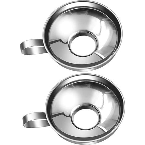 Imbuto in due pezzi, grande imbuto in acciaio inox, imbuto da cucina per conserve, imbuto a bocca larga per alimenti, adatto per riempire bottiglie, liquidi, ecc. (1/5)