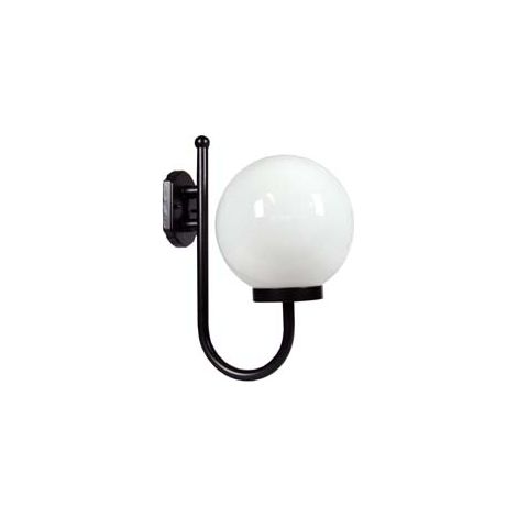 LANTERNA CON SUPPORTO A U MODELLO SFERA 100w IP44 mm.330x400h. colore nero SYNTESY