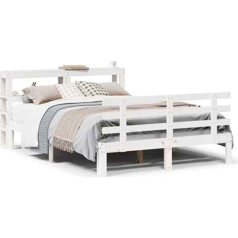 Maison Exclusive - Estructura de cama con cabecero madera pino bl