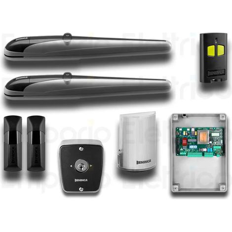 beninca kit automatisme pour portails battants 230v kbob30m+tokey 9598101