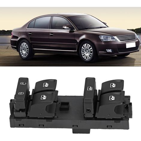 Interrupteur de commande de lève-vitre noir pour voiture, compatible avec les modèles Santana 34D 959 857 D. (1/4)