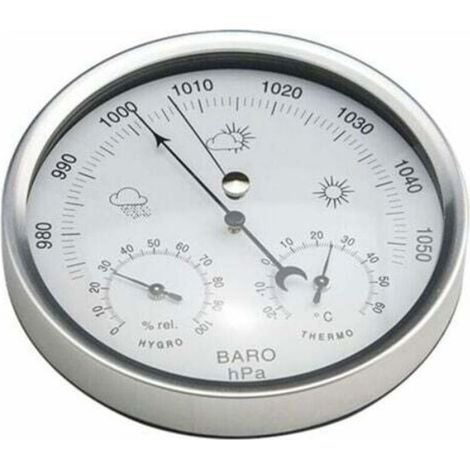 Station Météo Analogique - Baromètre Thermomètre Hygromètre - Mesure Pression Température Humidité - Pour Intérieur Bureau Extérieur - 1 Pièce (1/4)