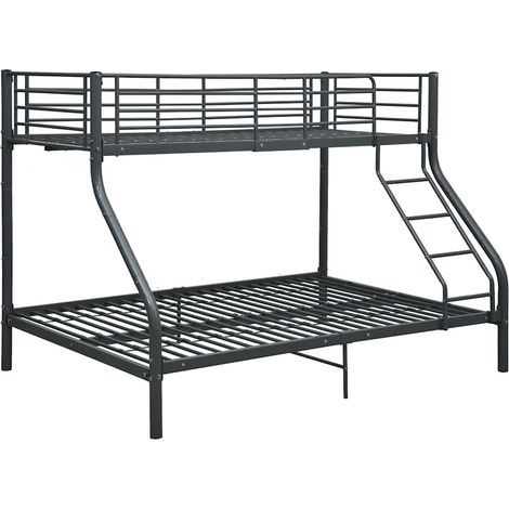 Maison Exclusive - Etagenbettgestell Schwarz Metall 140x200 cm/90 (1/5)