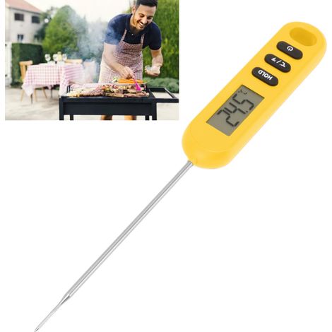 Thermomètre Digital de Cuisine: Thermomètre Instantané pour Viandes Barbecue avec Longue Sonde (ABS, Sonde 130mm, Orange) (1/5)