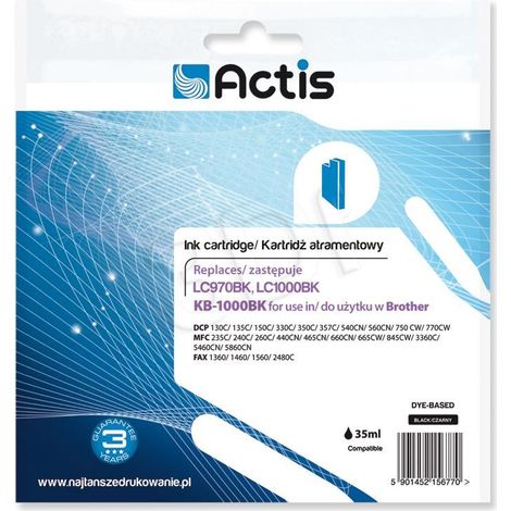 Actis KB-1000BK ink (replacement for Brother LC1000BK/LC970BK Standard 36 ml black)