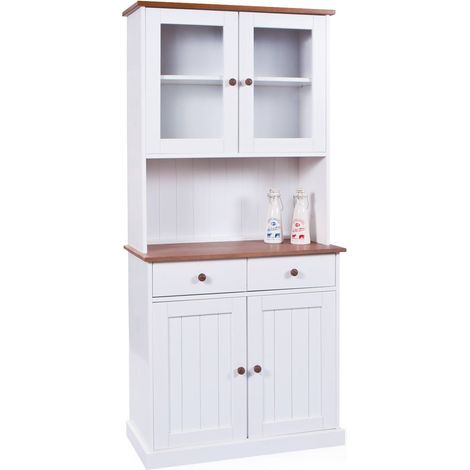 Credenza Dmccart, Madia 4 Ripiani, 45x90x190h cm Bianco (1/3)