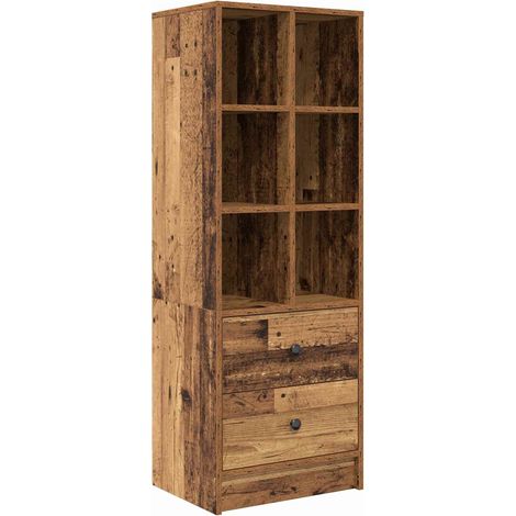 Maison Exclusive - Aparador alto con cajón Madera vieja 45,5 x 34