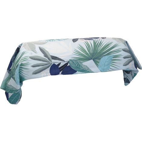 Taie de traversin percale de coton MOOREA PACIFIC bleu cobalt 200x43 cm (1/5)