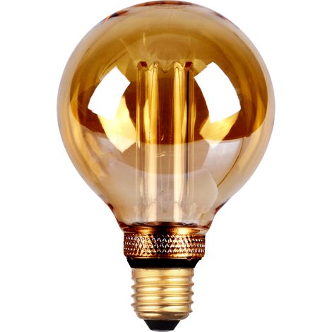 Ampoule LED déco G95 ambre E27 4W 1800K 200lm Polux (1/3)