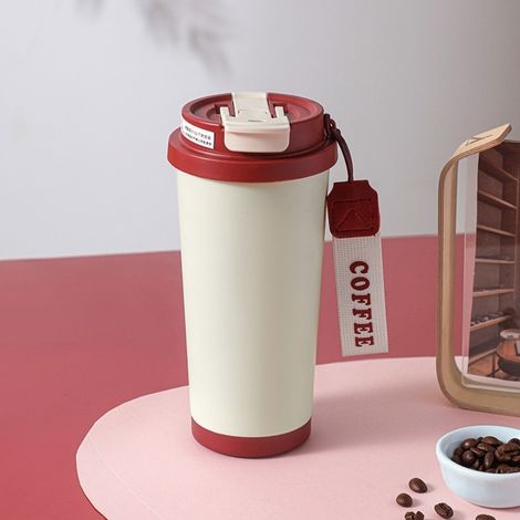 Tasse à café en acier inoxydable à double paroi, Tasse isotherme, Tasse thermique réutilisable portable, Tasse de voyage, 530ml, neuf (1/5)