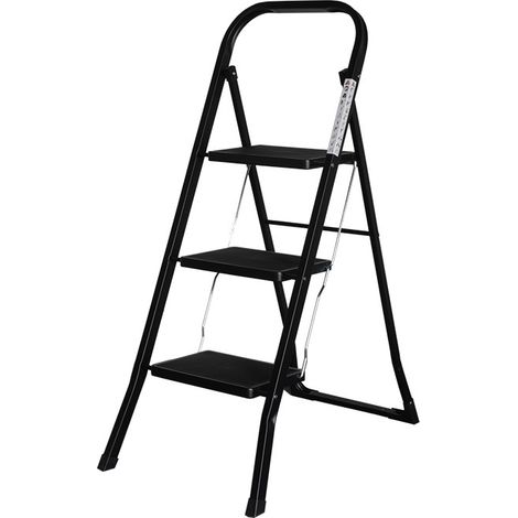 Escabeau pliable 3 marches - Noir