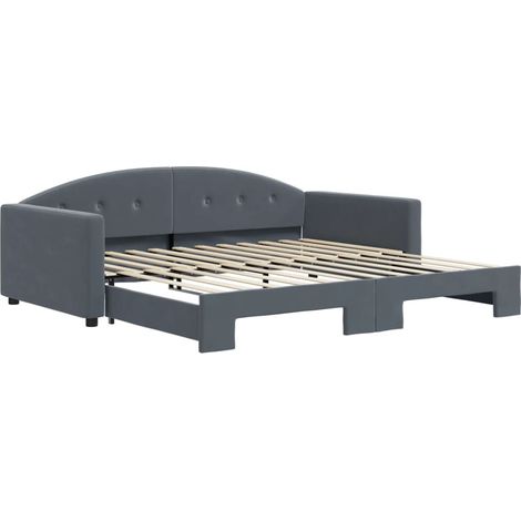 Maison Exclusive - Tagesbett Ausziehbar Dunkelgrau 100x200 cm Sam