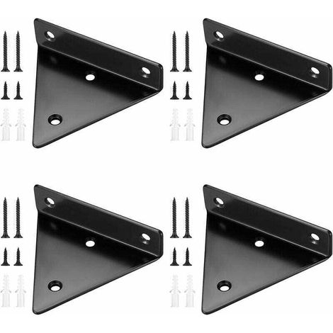 pezzi di staffe per mensole galleggianti, supporti triangolari invisibili per mensole da parete, staffe per mensole da parete in metallo per mensole (1/4)