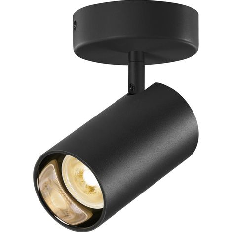 Applique et plafonnier ASTO TUBE cylindrique GU10 1x max. 10W noir - SLV - 1006423