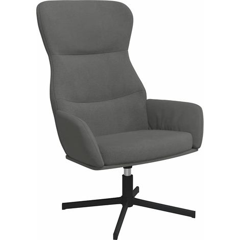 Maison Exclusive - Sedia Relax Grigio Scuro in Velluto (1/5)