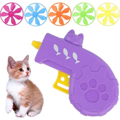 Katzenspielzeug mit bunter fliegender Untertasse und interaktivem Hindernisparcours (1/5)