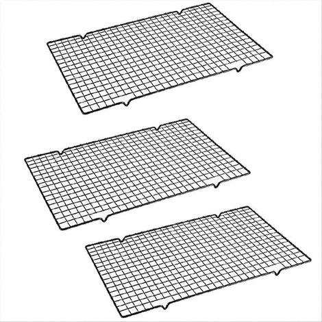Grille de refroidissement carrée antiadhésive pour gâteaux, 25,5 x 41 x 1,5 cm (1/5)