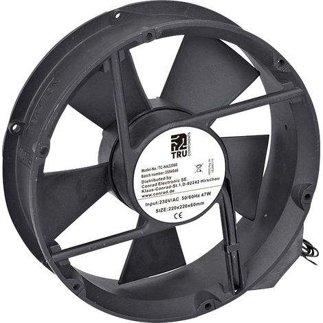 TRU COMPONENTS TC-NA22060 Axiallüfter 230 V/AC 890 m³/h (L x B x H) 220 x 220 x 60 mm