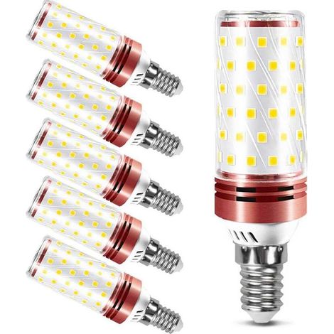 QAZQA E14 LED Ampoule 16W Halogène Dimmable Blanc Chaud 3000K LED Maïs E14, AC220-240V Pas de Scintillement Maïs Ampoules E14, 360° Angle de Faisceau, Lot de 6 (1/5)