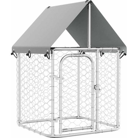 Maison Exclusive - Outdoor-Hundezwinger mit Dach 100x100x150 cm (1/5)