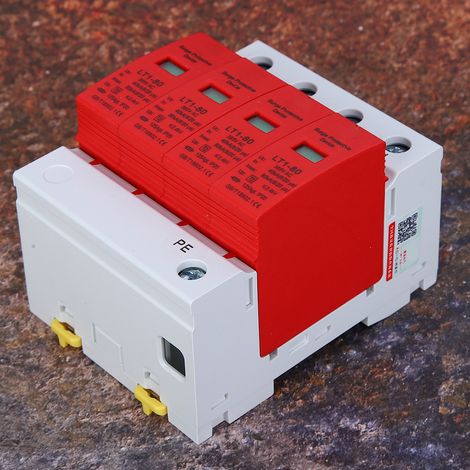 4 modules parafoudre LT1-80 80kA rouge protection appareils électriques basse tension limiteur de surtension (1/5)