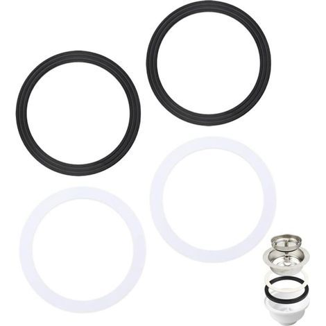 4 Pièces 110mm joints toriques en caoutchouc pour bouchon d'évier Évier Joint Torique Joint de Rechange pour Bonde D'évier pour 110mm Bonde D'évier cuisine et salle de bain