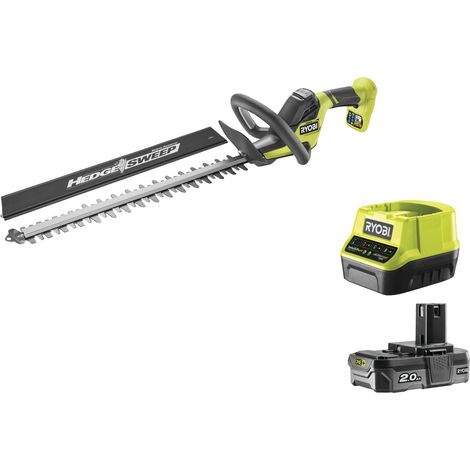 RYOBI RY18HT50A-120 Cortasetos a batería 18 V ONE+ 50 cm ( 5133005378 ) + 1 batería de 2,0 Ah + cargador