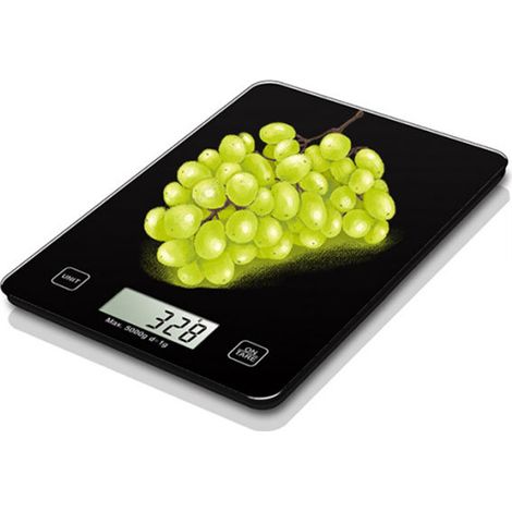 Balance de cuisine, fonction tare, conversion de liquides, ultra-mince, capacité de 5 kg (1/5)