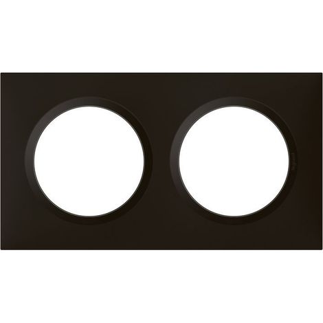 Plaque Legrand Dooxie 2 postes – Finition noir velours – Montage horizontal ou vertical – Pour intérieur uniquement (1/5)