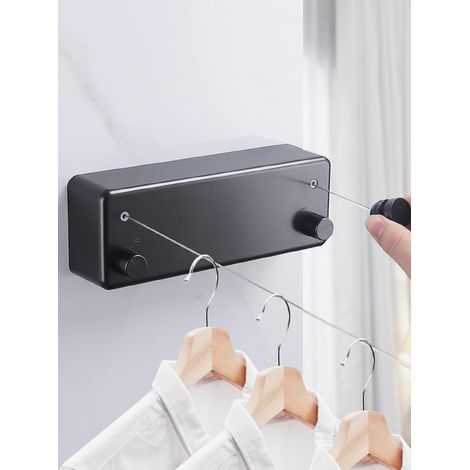 1 Étendoir télescopique,Double fil,Câble noir,Résistant ABS,Intérieur et extérieur (1/5)