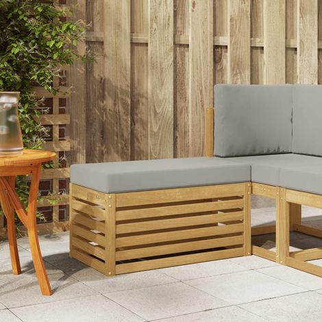 Banco de taburete exterior con cojín 80 x 43 x 45 cm (1/5)