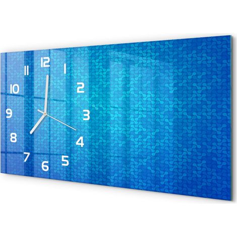 Horloge Murale XXL 60x30 cm Design Moderne en Verre Trempé Salon Salle à Manger Arrière-plan abstrait (1/5)