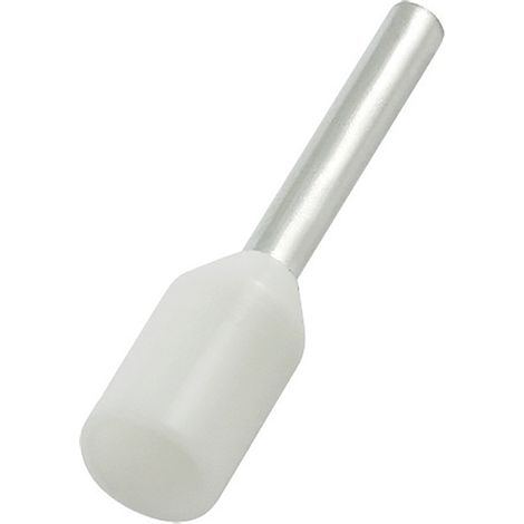 Embout à sertir 0.75mm², Blanc, longueur 12mm