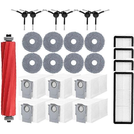 Pour Roborock QR 798/Roborock QV 35A aspirateur brosse principale et latérale chiffon de lavage filtre HEPA sac à poussière pièces de rechange (1/5)
