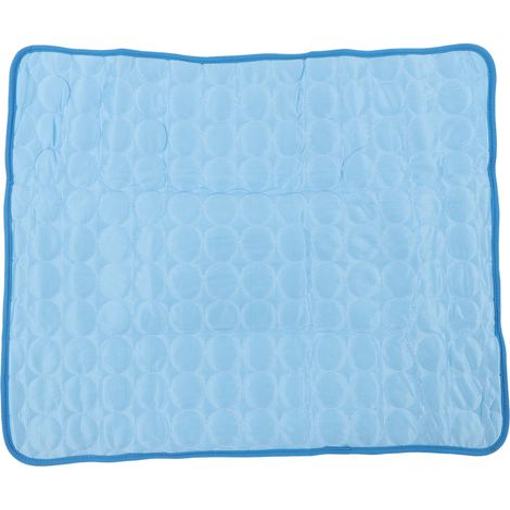 Tapis rafraîchissant pour chien et chat, pliable, réutilisable, coussin frais d'été, bleu L (1/5)