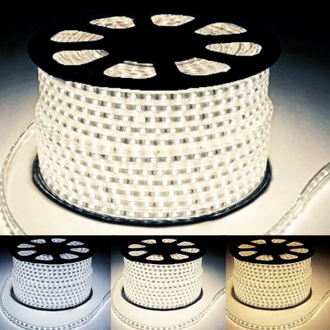 Ruban LED 220V Recoupable 50M IP65 2835 120LED/m - Blanc Neutre 4000K - 5500K - SILAMP (1/5)