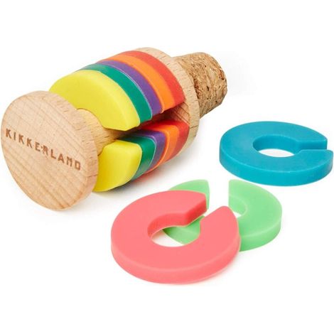 TAPPO PER VINO + SEGNABICCHIERI ARCOBALENO