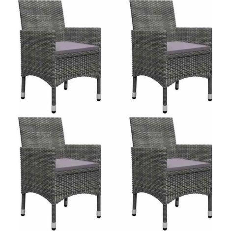 Maison Exclusive - Set Mobili da Pranzo per Giardino 5 pz Grigio (1/5)