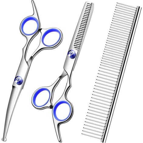 Filiyano – Kit de ciseaux de toilettage professionnels pour chiens, ciseaux à revêtement en titane pour le toilettage, kit de ciseaux à effiler (1/5)