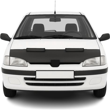 Protège Capot compatible avec Peugeot 106 1992 à 2002, Bra de Capot Protection, Noir (1/5)