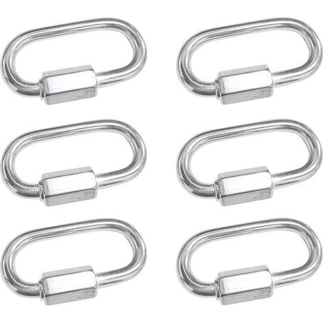 A set of 6 M4 stainless steel quick connecting rods with stainless steel lock buckles with oval screws, very durable, suitable for outdoor/indoor, camping, and hiking (1/5)