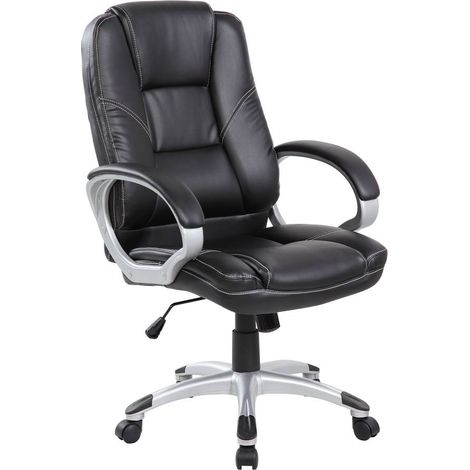 Silla con Ruedas - Sillón de Oficina Negro