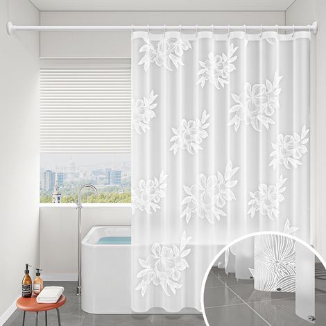 Rideau De Douche - EVA Imperméable - 80 x 180 cm - Pour Salle De Bain Dormitory Hotel - 1 Pièce (1/5)