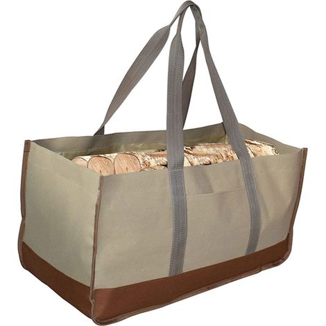 Bolsa para transportar leña, tela Oxford, asas resistentes, gran capacidad, jardinería y camping. (1/4)
