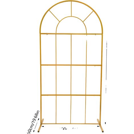 Support de toile de fond en arc, métal durable, polyvalent pour les événements, M, Or (1/2)