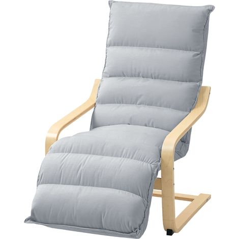 Fauteuil lounge en velours gris clair avec repose-pieds réglable, fauteuil à bascule avec accoudoirs et inclinaison ajustable, idéal pour le salon ou la lecture