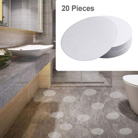 Lot de 20 stickers tapis de bain antidérapants douche stickers ronds texturés transparents et non abrasifs pour bain bébé 10 cm bain douche, Ensoleillé
