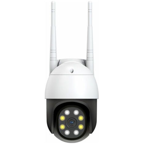 Caméra de sécurité extérieure 1MP, dôme PTZ wifi 720P, vue à 360°, vision nocturne, deux canaux audio, détection de mouvement, accès à distance via l'application icam365, étanchéité IP66 (1/5)